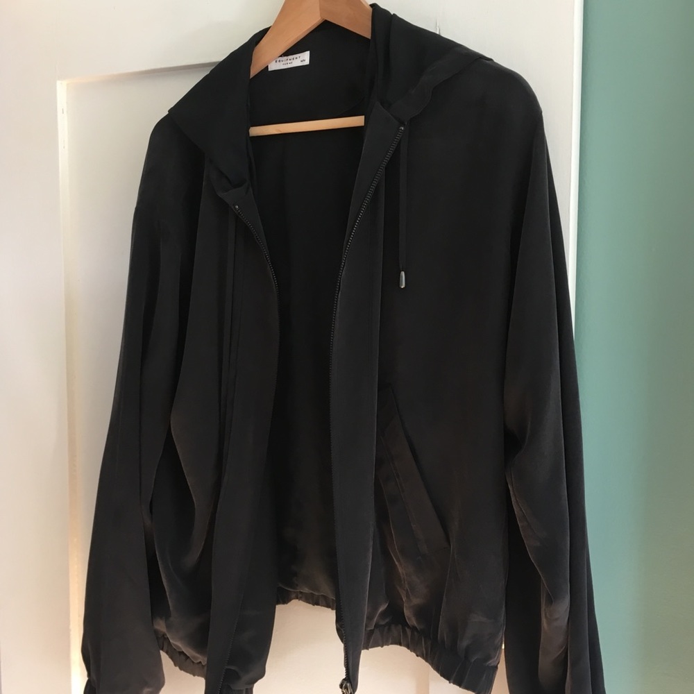 Equipment Vermont Washed Silk Hooded Zip Top